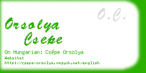 orsolya csepe business card